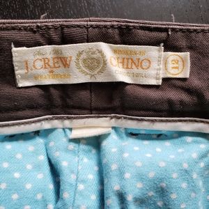 J. CREW Flannel lined  khakis